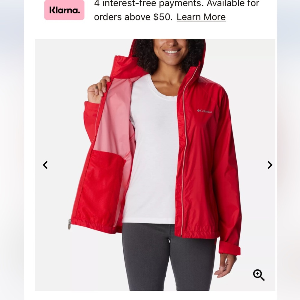 Columbia rain jacket